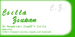 csilla zsupan business card